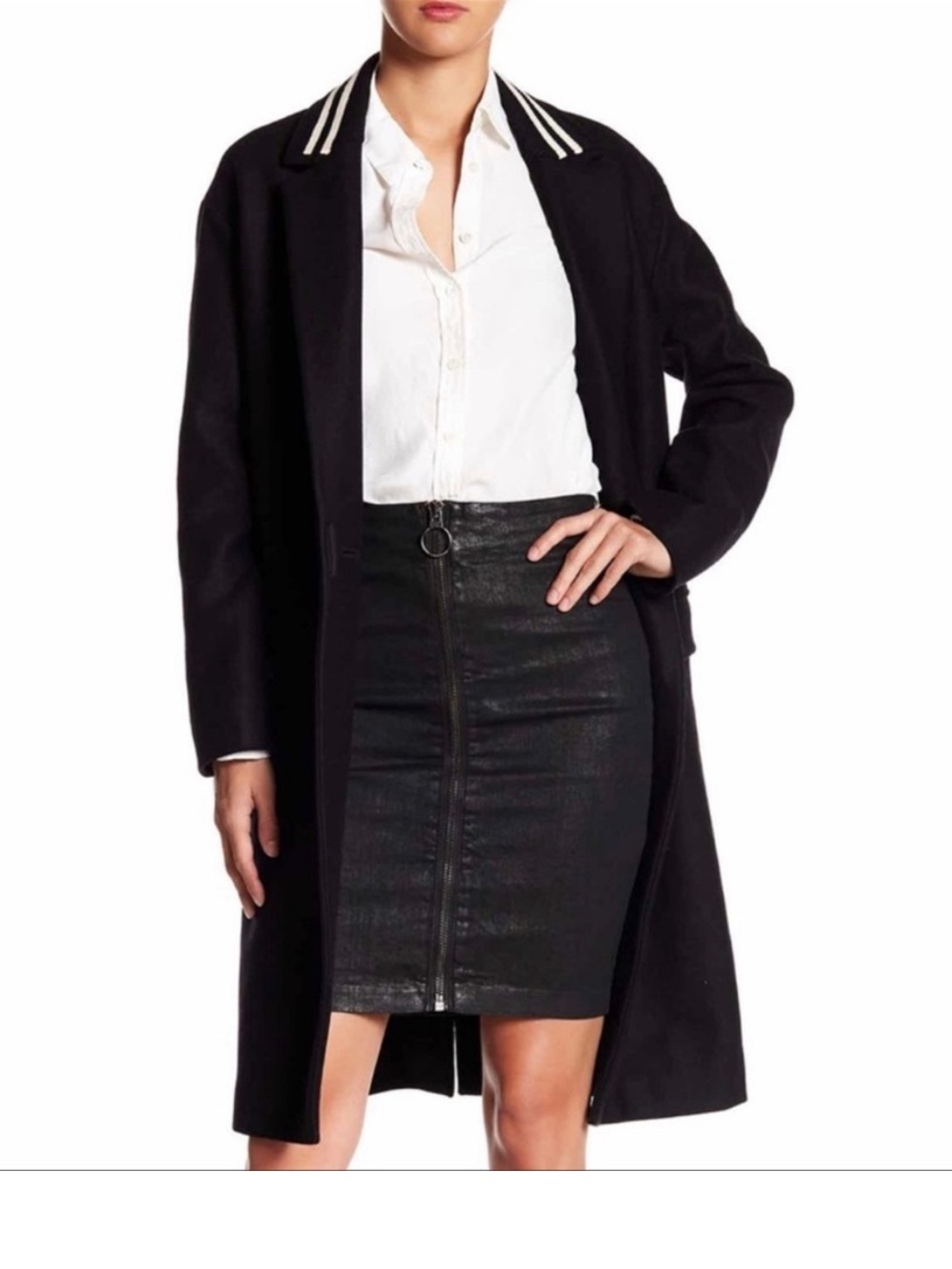 ALL SAINTS Jade Pencil Skirt Black
